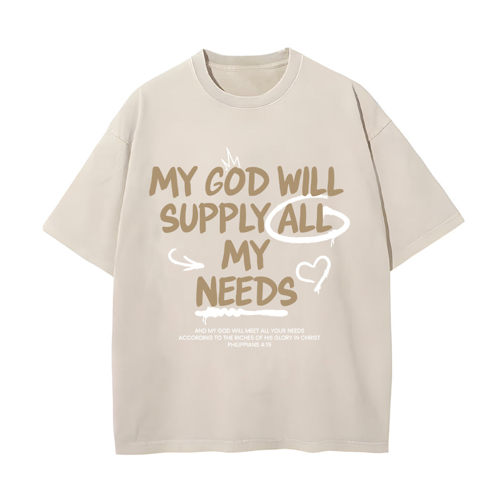 God Is All I Need Unisex Washed T-Shirt