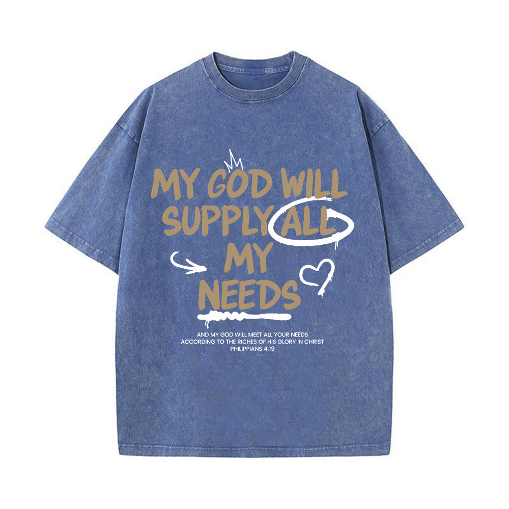 God Is All I Need Unisex Washed T-Shirt