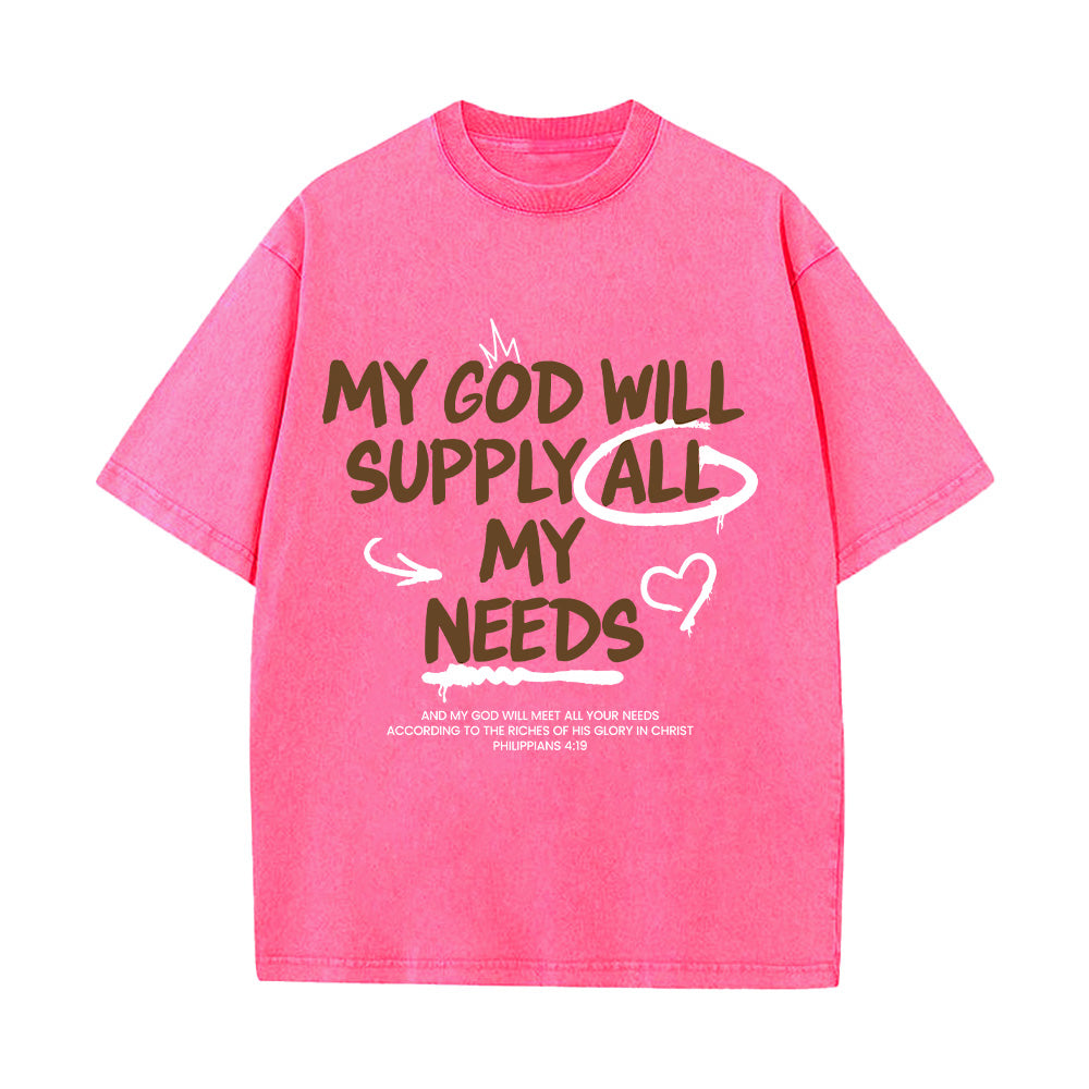 God Is All I Need Unisex Washed T-Shirt