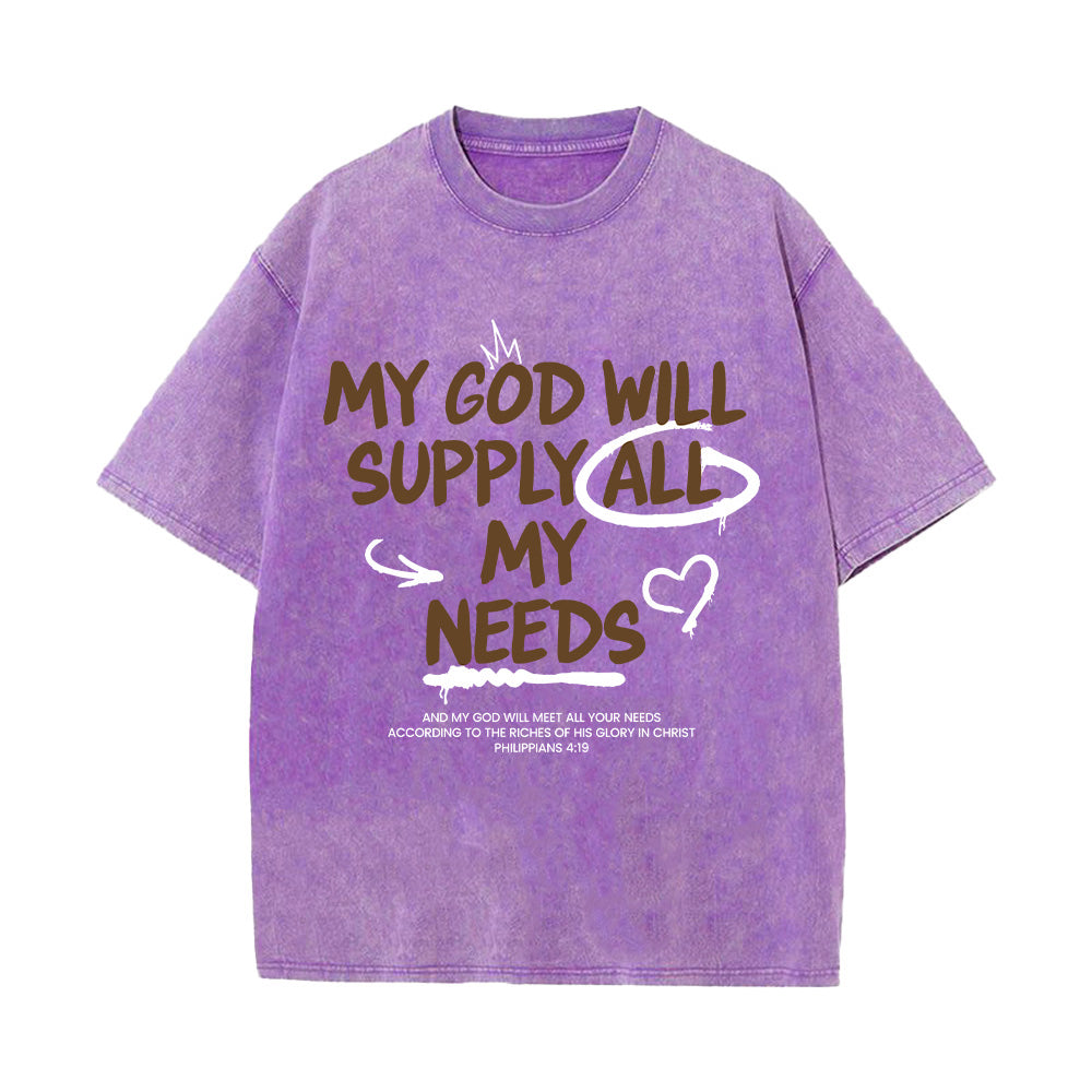 God Is All I Need Unisex Washed T-Shirt