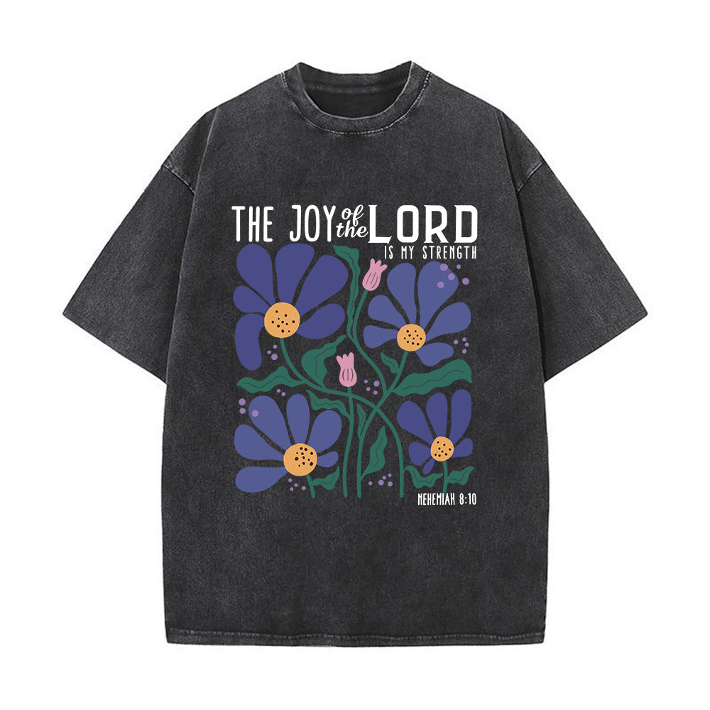 Joy of The Lord Christian Unisex Washed T-Shirt