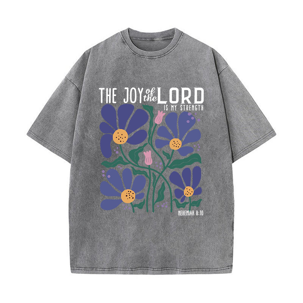 Joy of The Lord Christian Unisex Washed T-Shirt