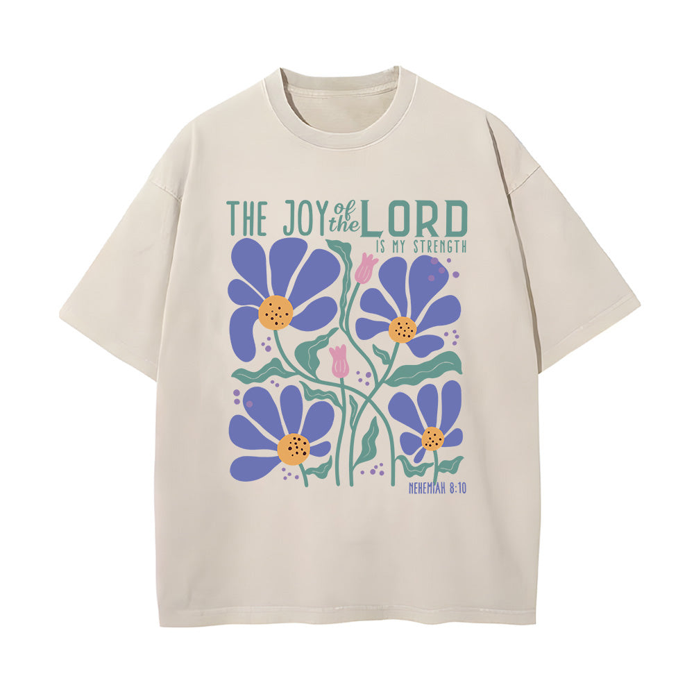 Joy of The Lord Christian Unisex Washed T-Shirt