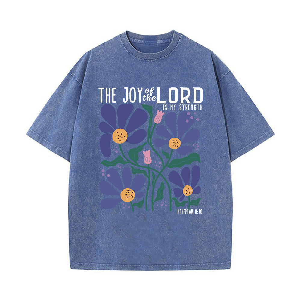 Joy of The Lord Christian Unisex Washed T-Shirt
