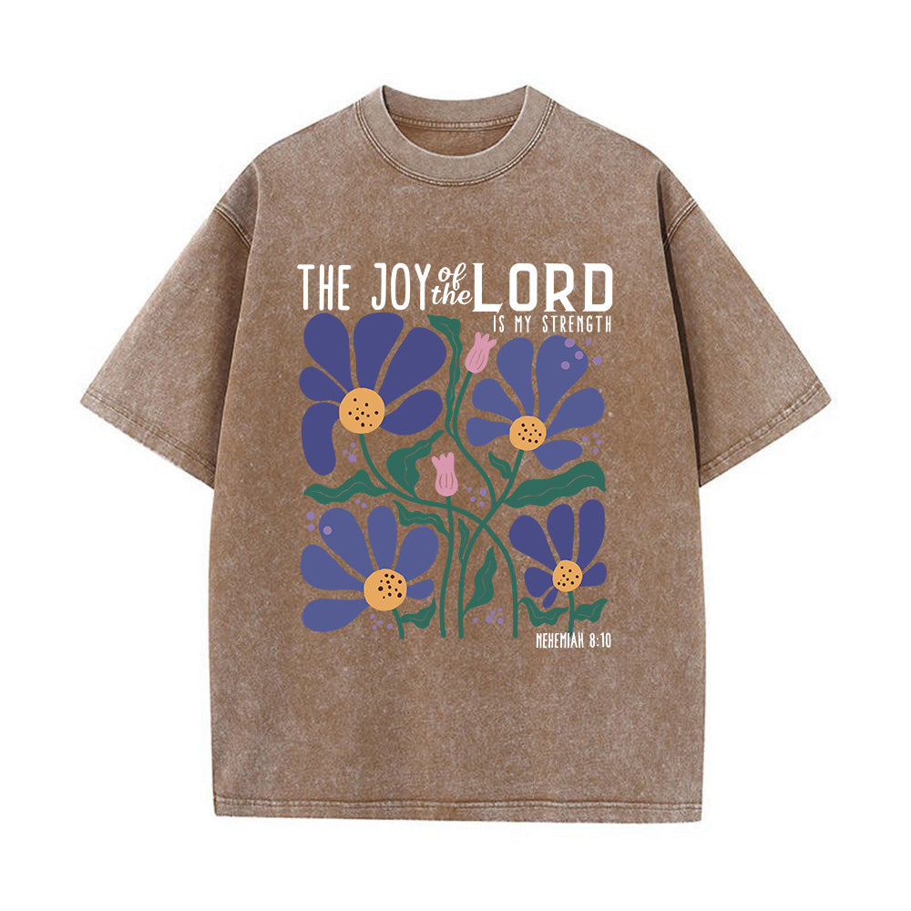 Joy of The Lord Christian Unisex Washed T-Shirt