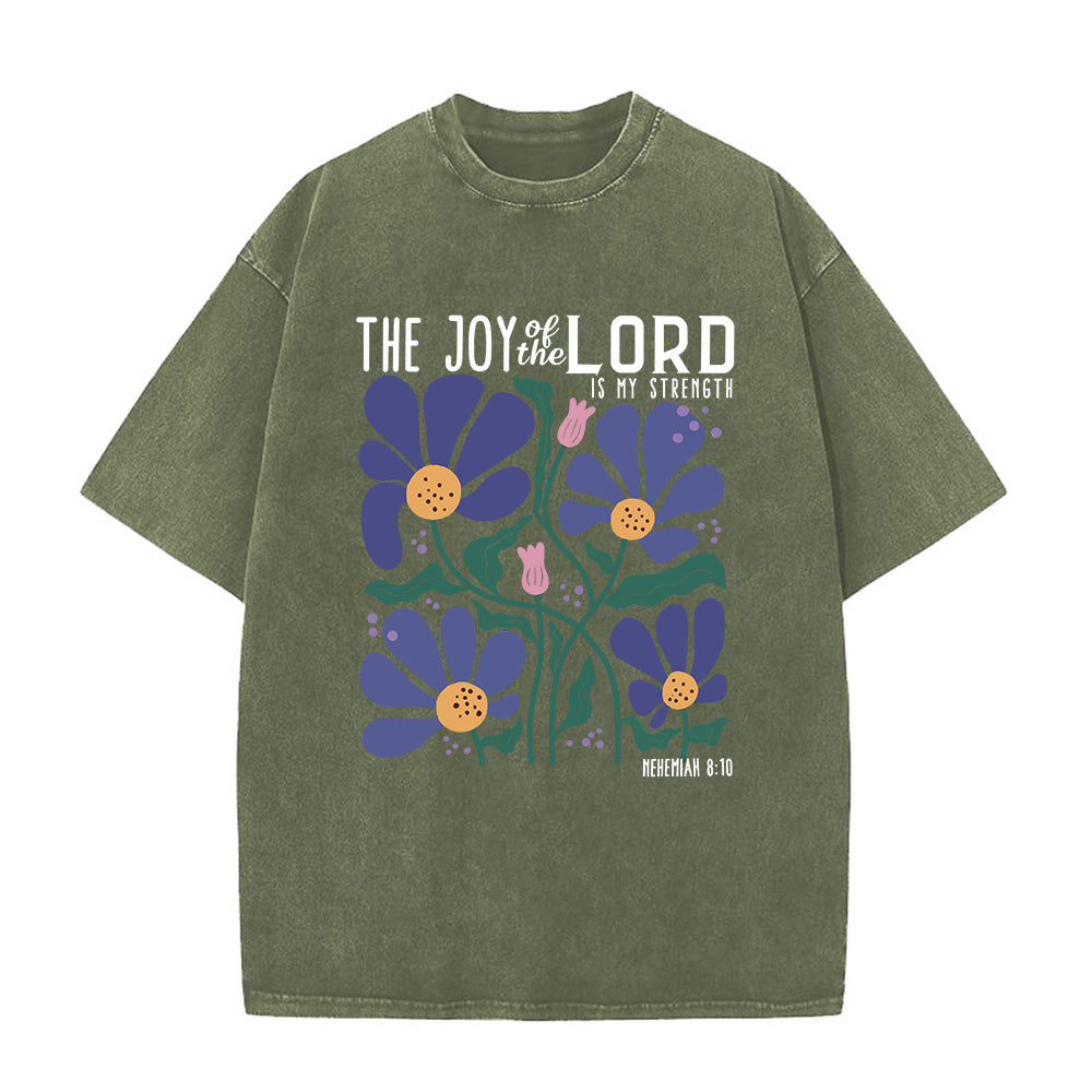 Joy of The Lord Christian Unisex Washed T-Shirt