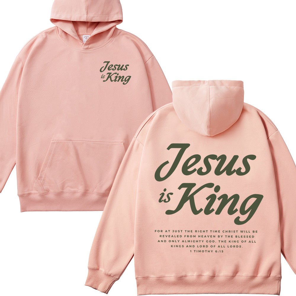 Jesus is King Christian Unisex Cotton Hoodie