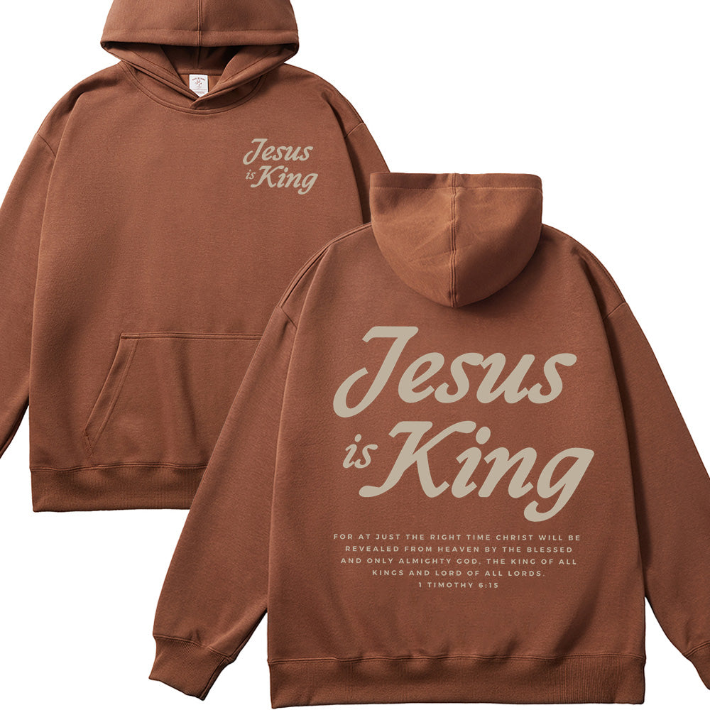 Jesus is King Christian Unisex Cotton Hoodie