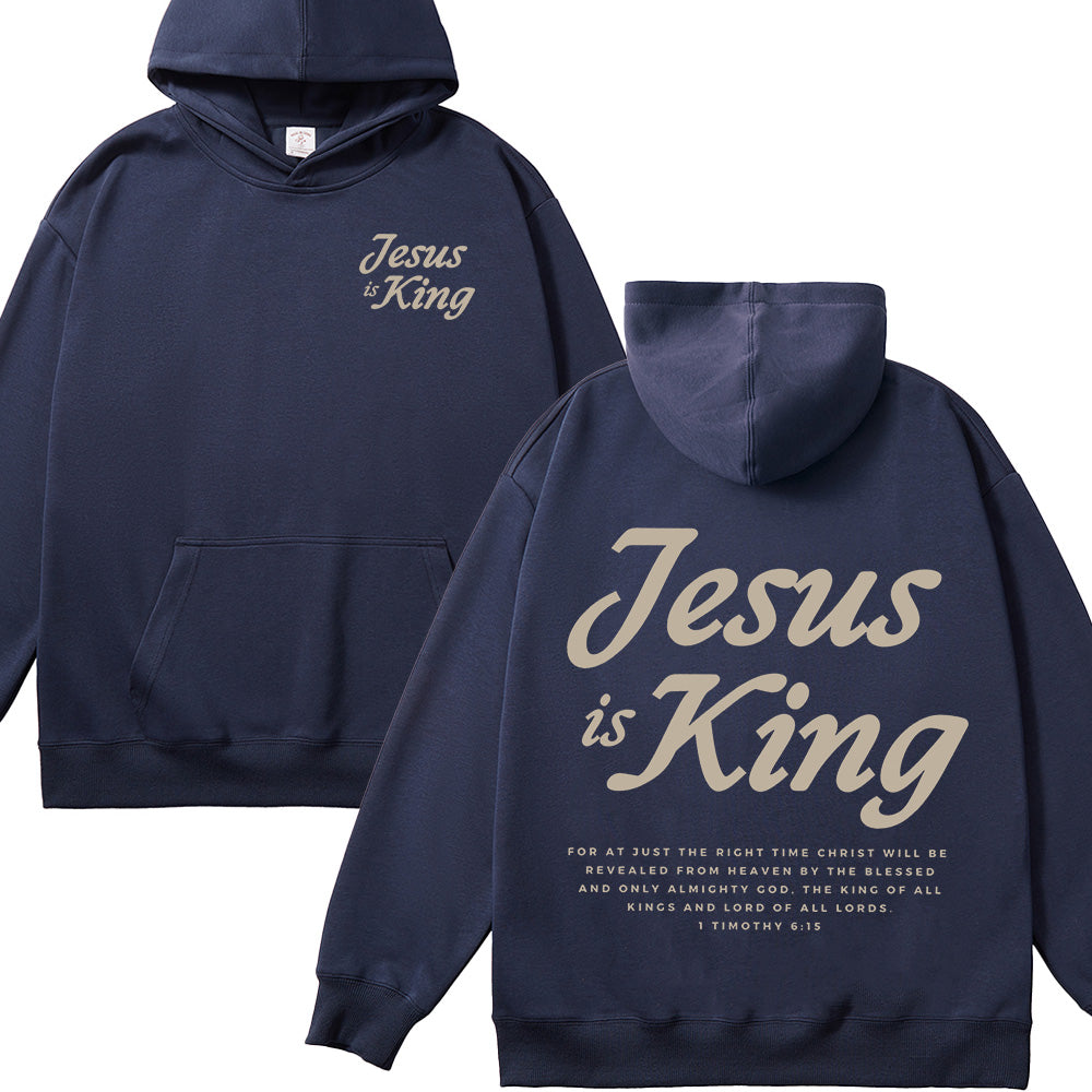 Jesus is King Christian Unisex Cotton Hoodie