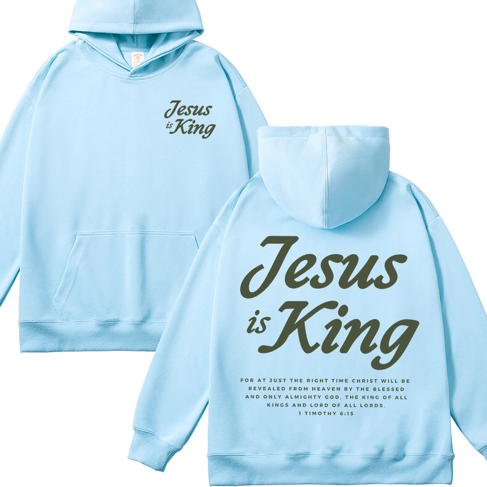 Jesus is King Christian Unisex Cotton Hoodie