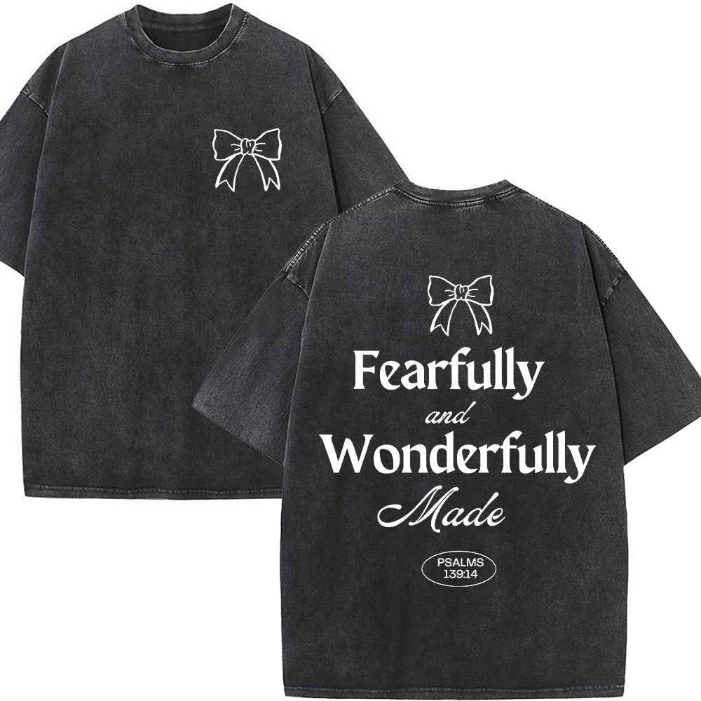Fearfully and Wonderfully Made Unisex Washed T-Shirt