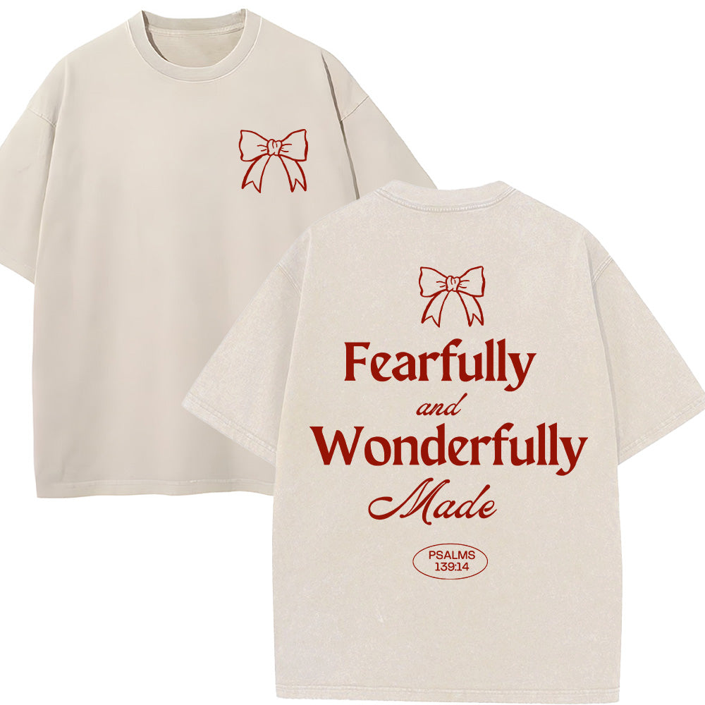Fearfully and Wonderfully Made Unisex Washed T-Shirt