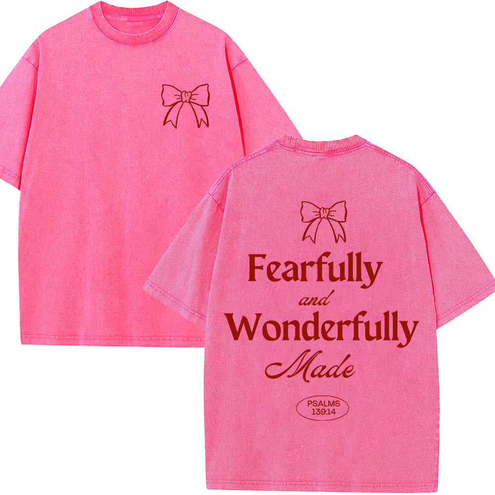 Fearfully and Wonderfully Made Unisex Washed T-Shirt