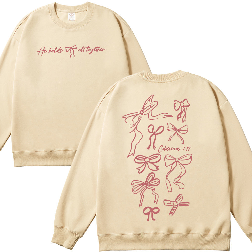 He Holds All Together Unisex Cotton Sweatshirt