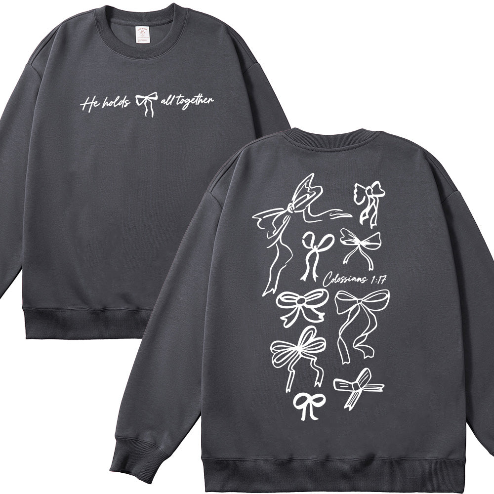 He Holds All Together Unisex Cotton Sweatshirt