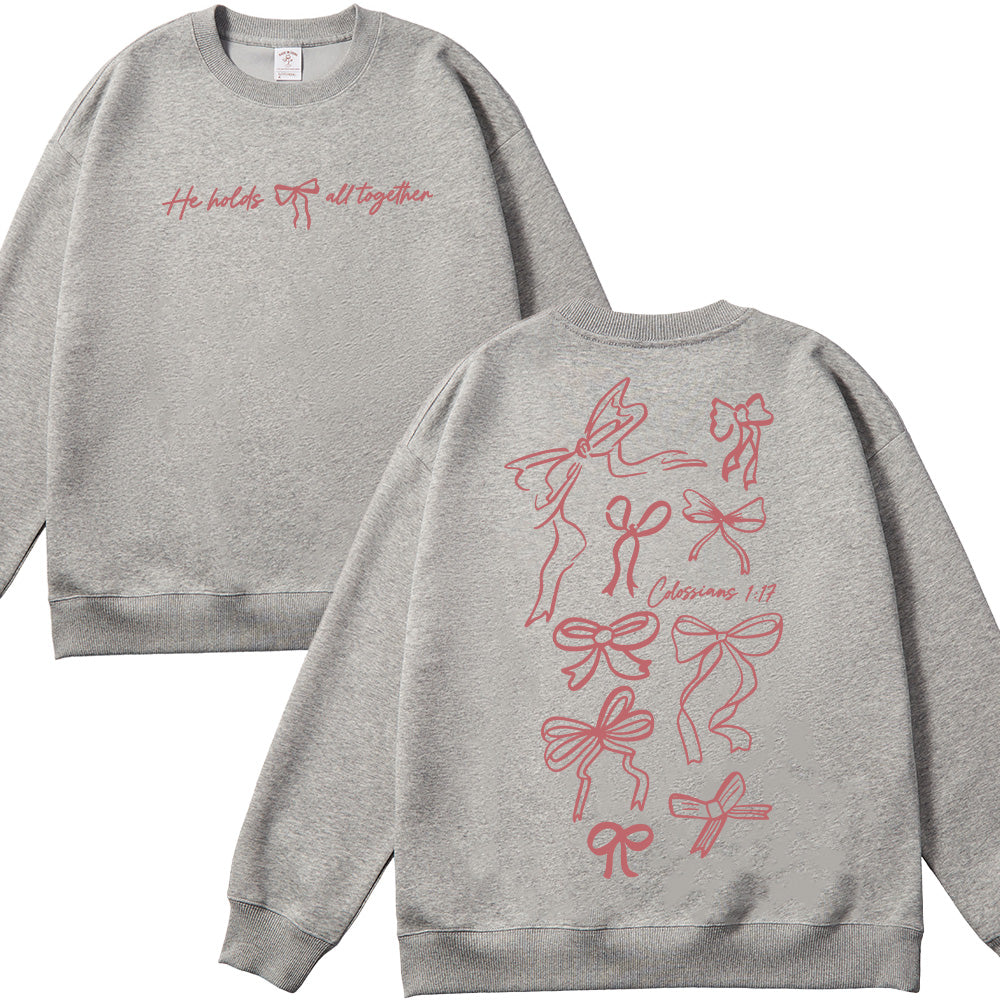 He Holds All Together Unisex Cotton Sweatshirt