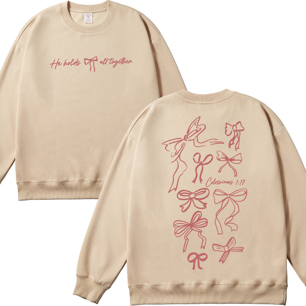 He Holds All Together Unisex Cotton Sweatshirt