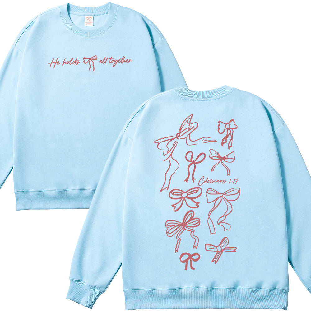 He Holds All Together Unisex Cotton Sweatshirt