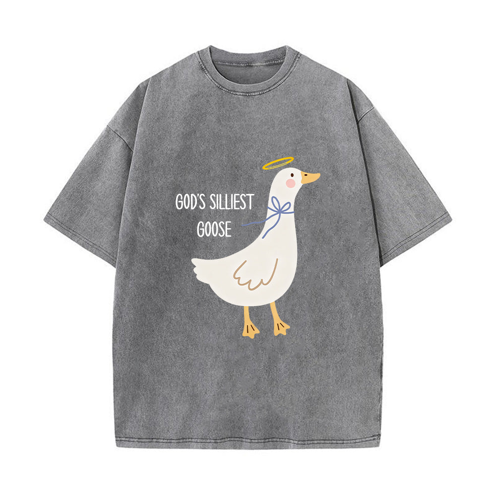 God's Silliest Goose Unisex Washed T-Shirt