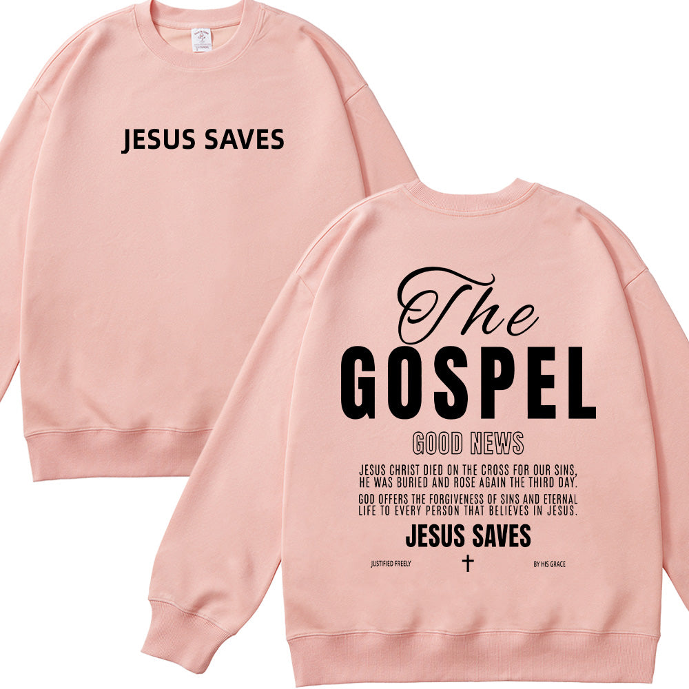 The Gospel Good News Christian Unisex Cotton Sweatshirt