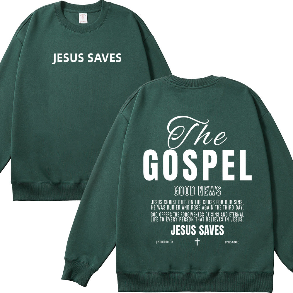 The Gospel Good News Christian Unisex Cotton Sweatshirt