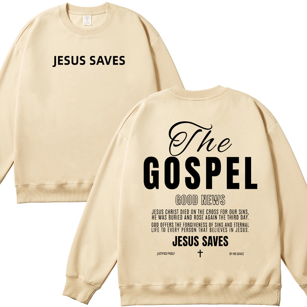 The Gospel Good News Christian Unisex Cotton Sweatshirt