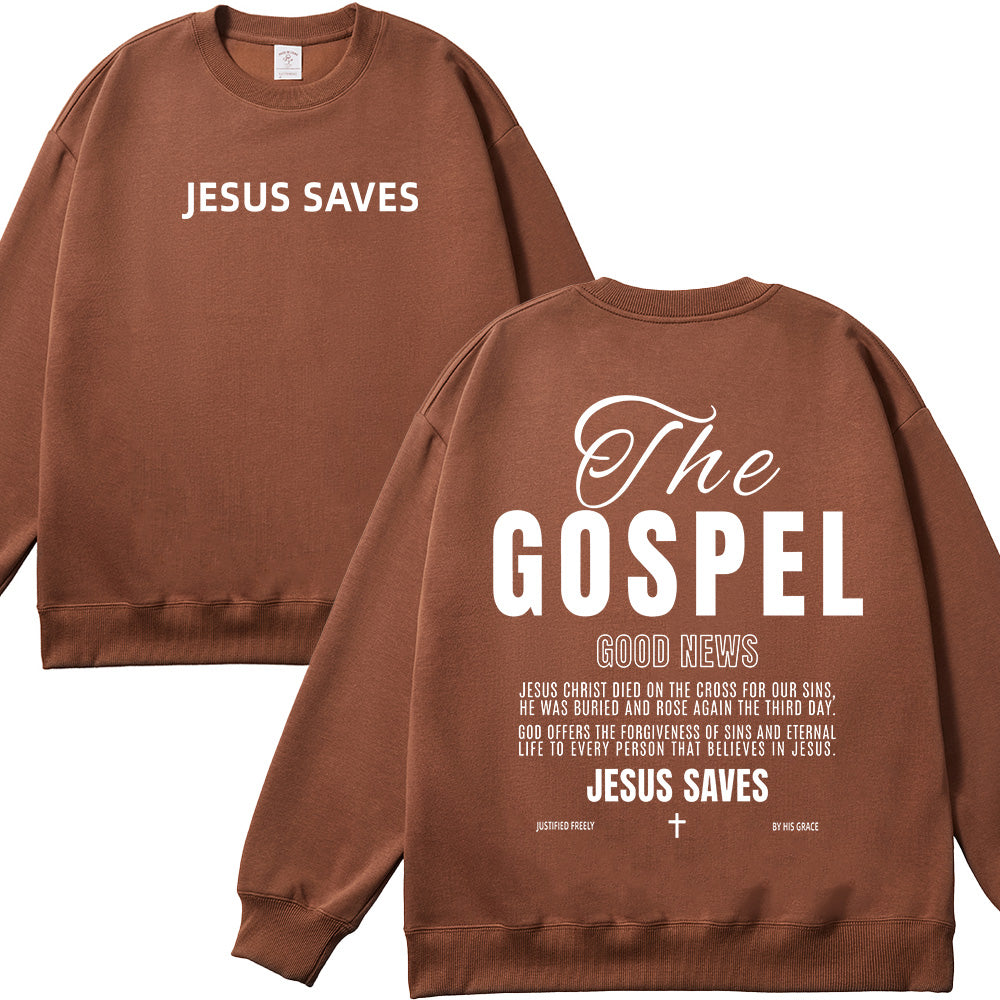The Gospel Good News Christian Unisex Cotton Sweatshirt