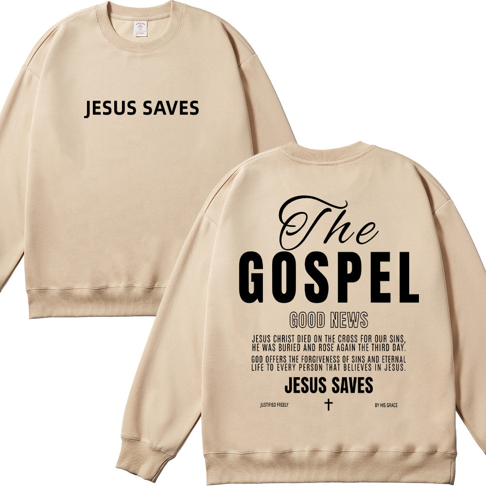 The Gospel Good News Christian Unisex Cotton Sweatshirt