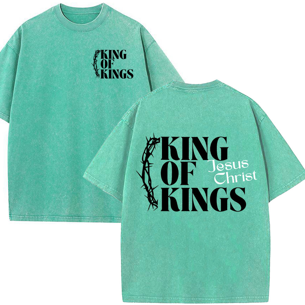 King Of Kings Christian Unisex Washed T-Shirt