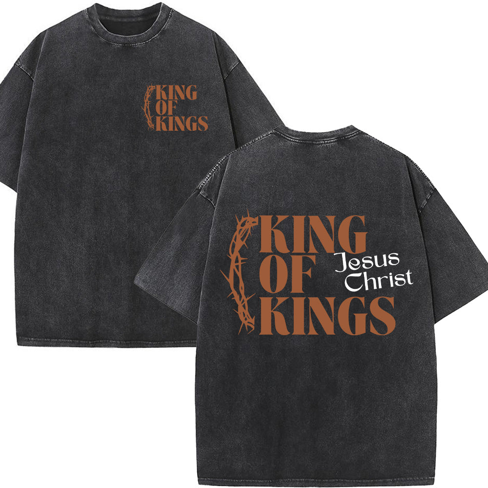 King Of Kings Christian Unisex Washed T-Shirt