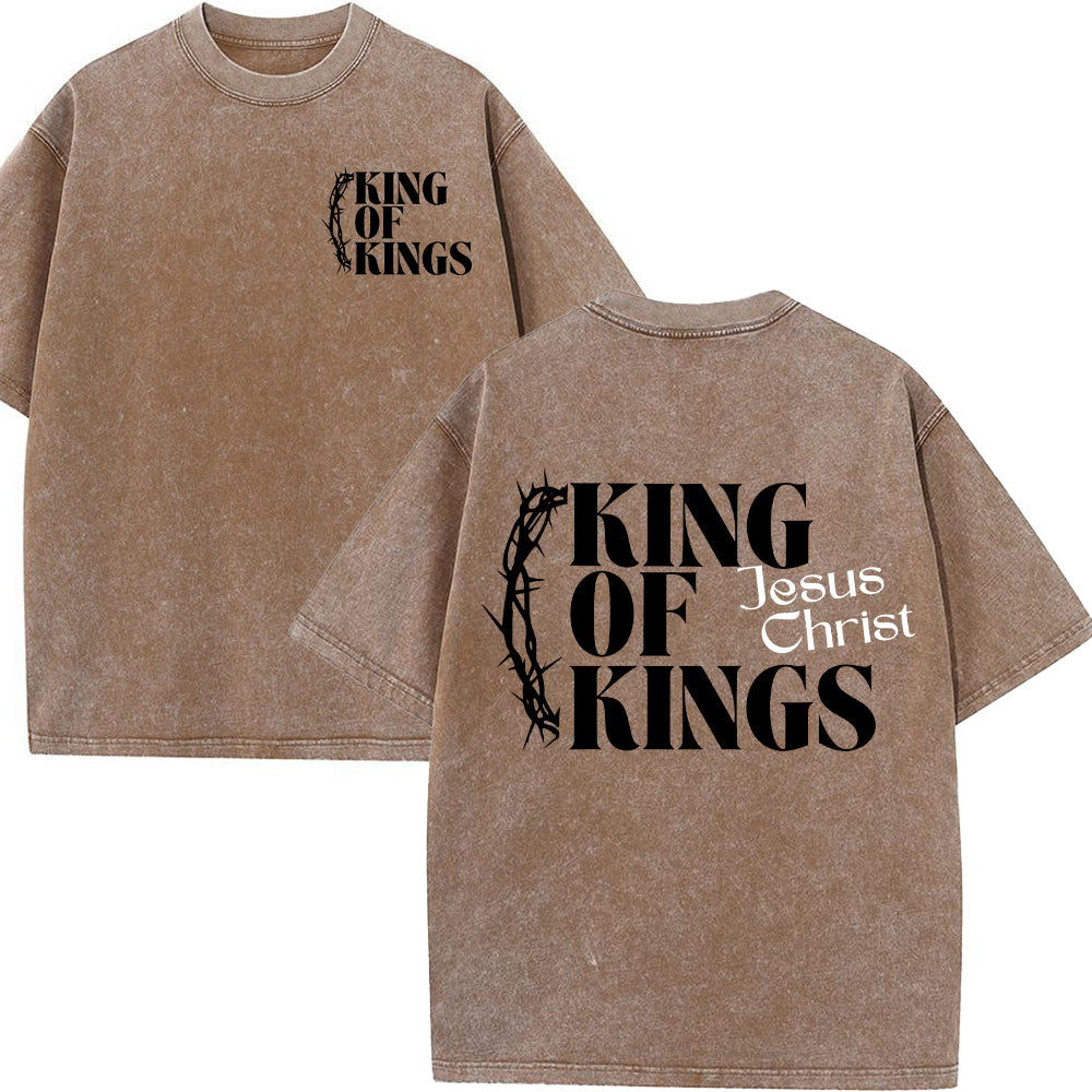 King Of Kings Christian Unisex Washed T-Shirt