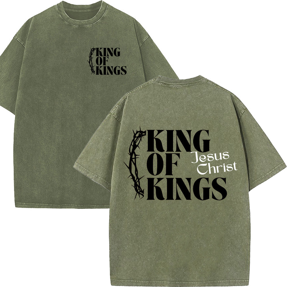 King Of Kings Christian Unisex Washed T-Shirt