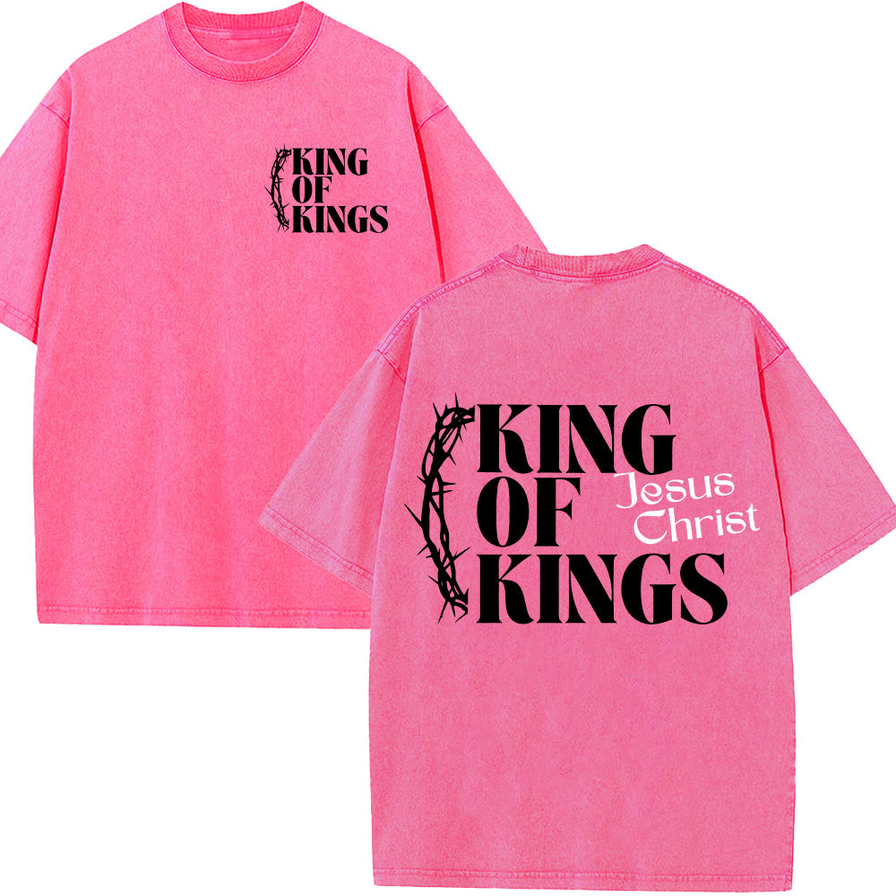 King Of Kings Christian Unisex Washed T-Shirt