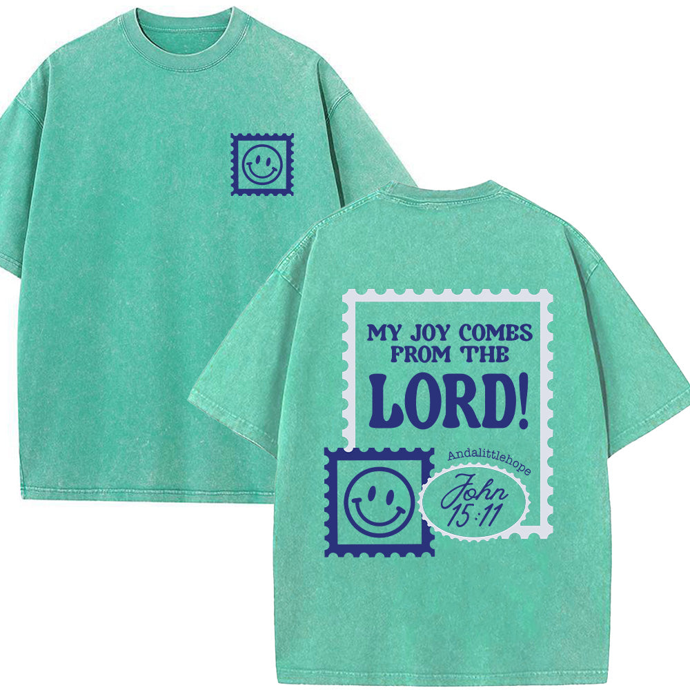 My Joy Comes From The Lord Christian Unisex Washed T-Shirt