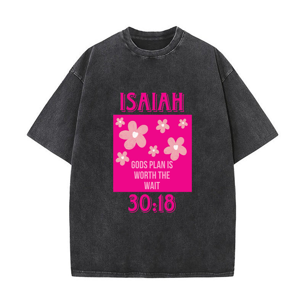 God's Plan Is Worth The Wait Unisex Washed T-Shirt