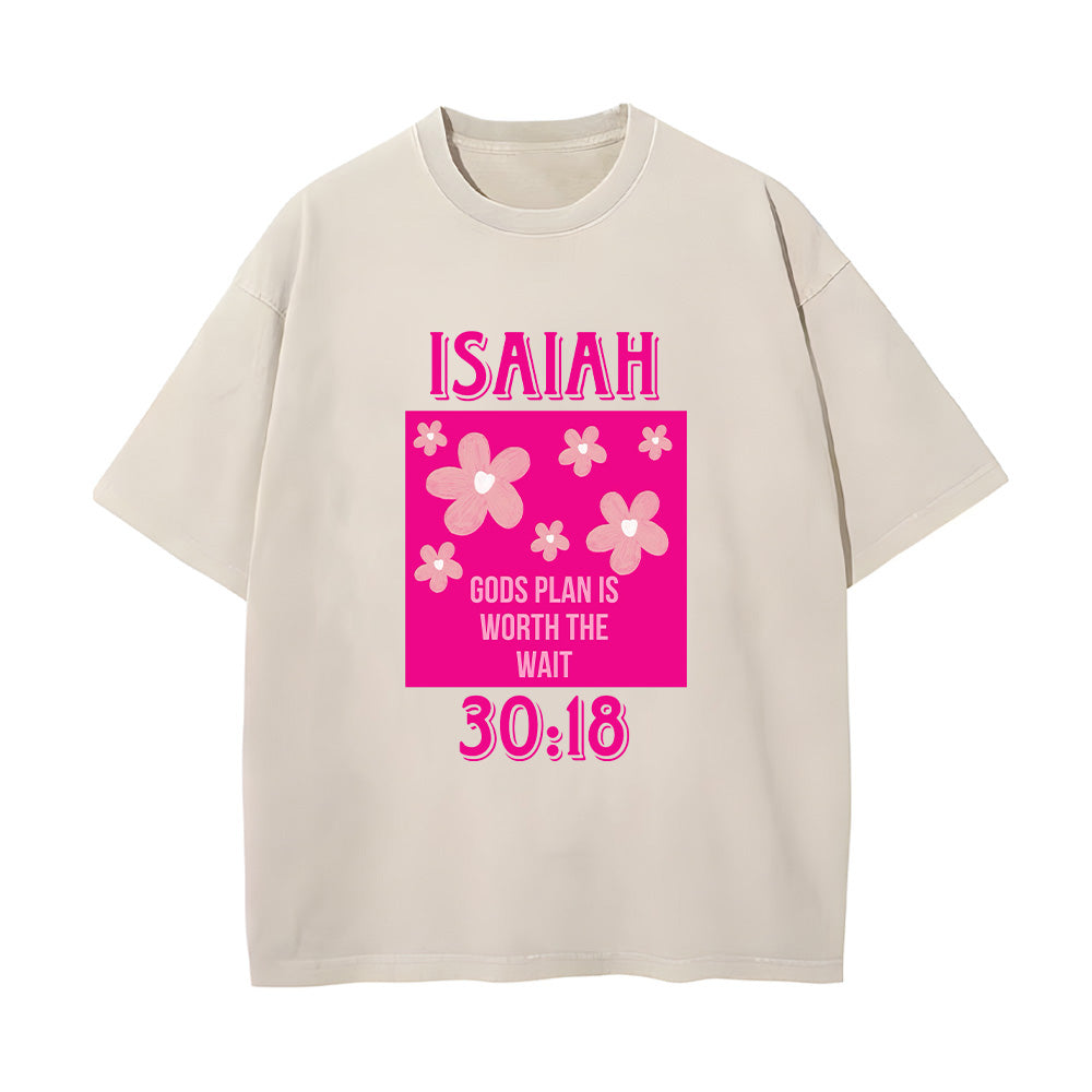 God's Plan Is Worth The Wait Unisex Washed T-Shirt