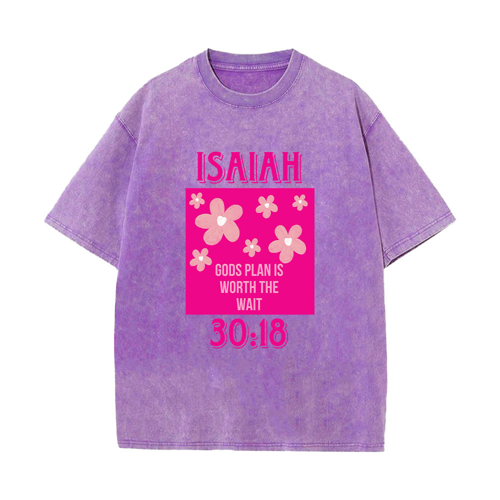 God's Plan Is Worth The Wait Unisex Washed T-Shirt