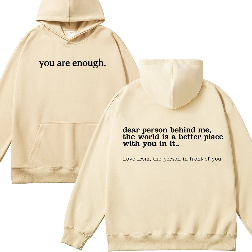 You Are Enough Christian Unisex Cotton Hoodie