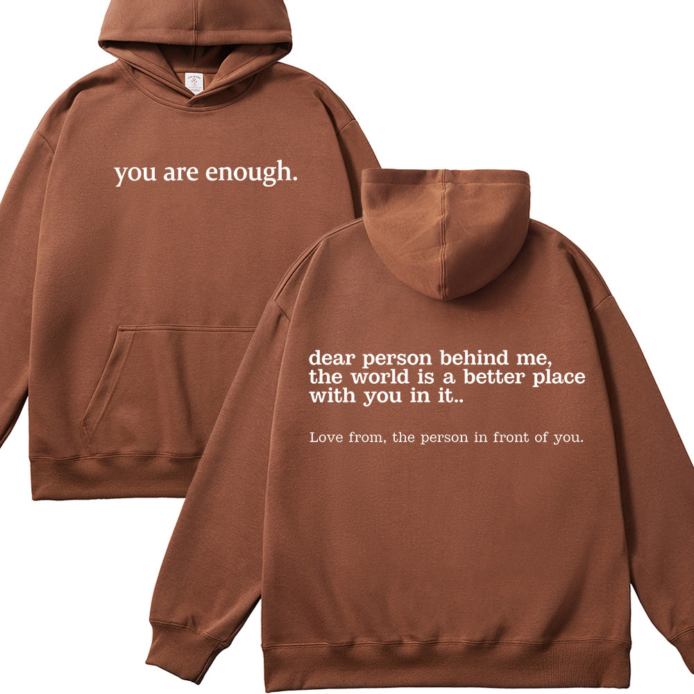You Are Enough Christian Unisex Cotton Hoodie