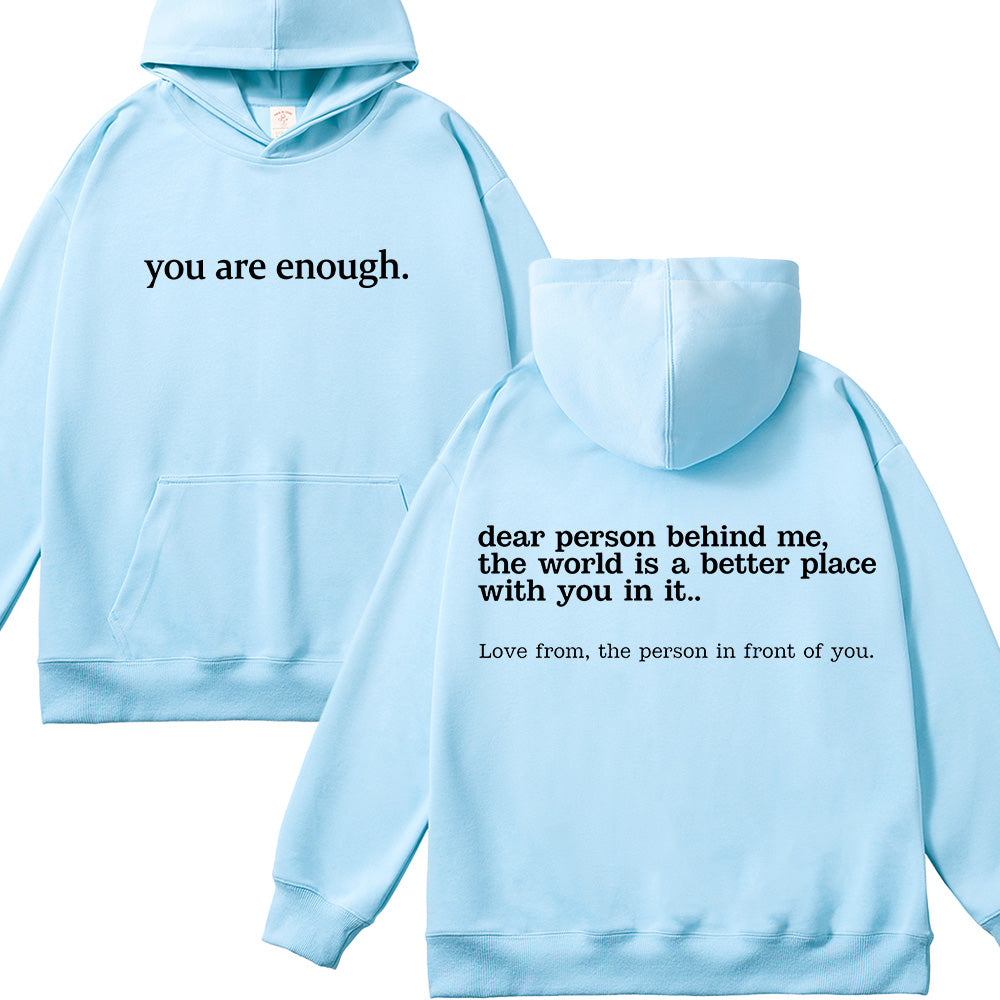 You Are Enough Christian Unisex Cotton Hoodie