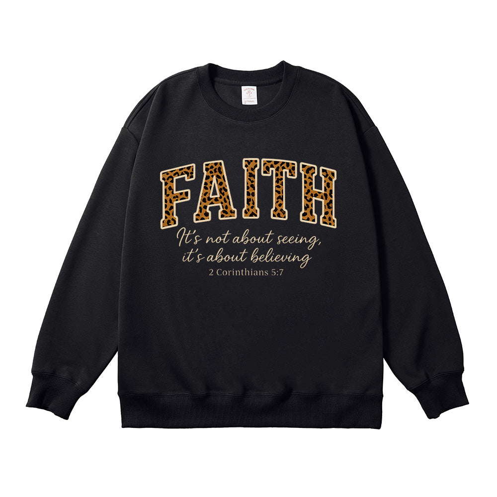 Faith Bible Verse Unisex Cotton Sweatshirt