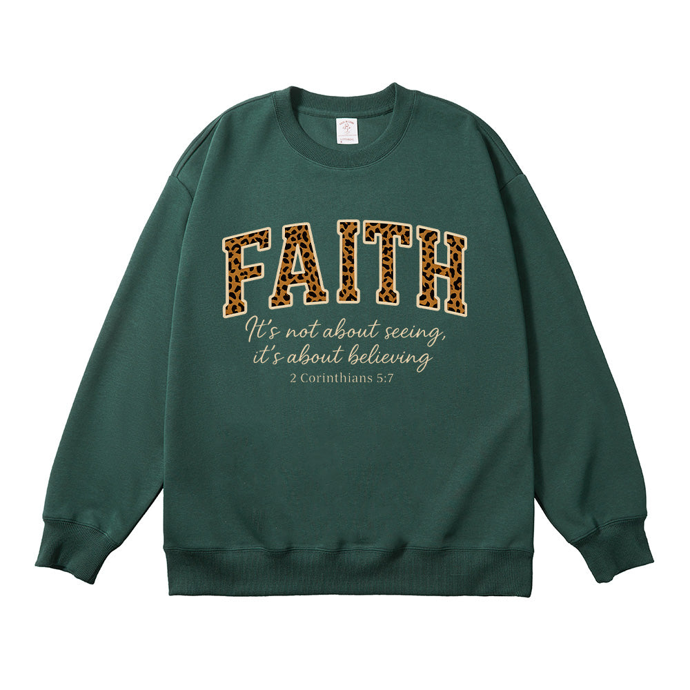 Faith Bible Verse Unisex Cotton Sweatshirt