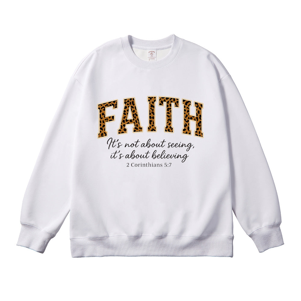 Faith Bible Verse Unisex Cotton Sweatshirt
