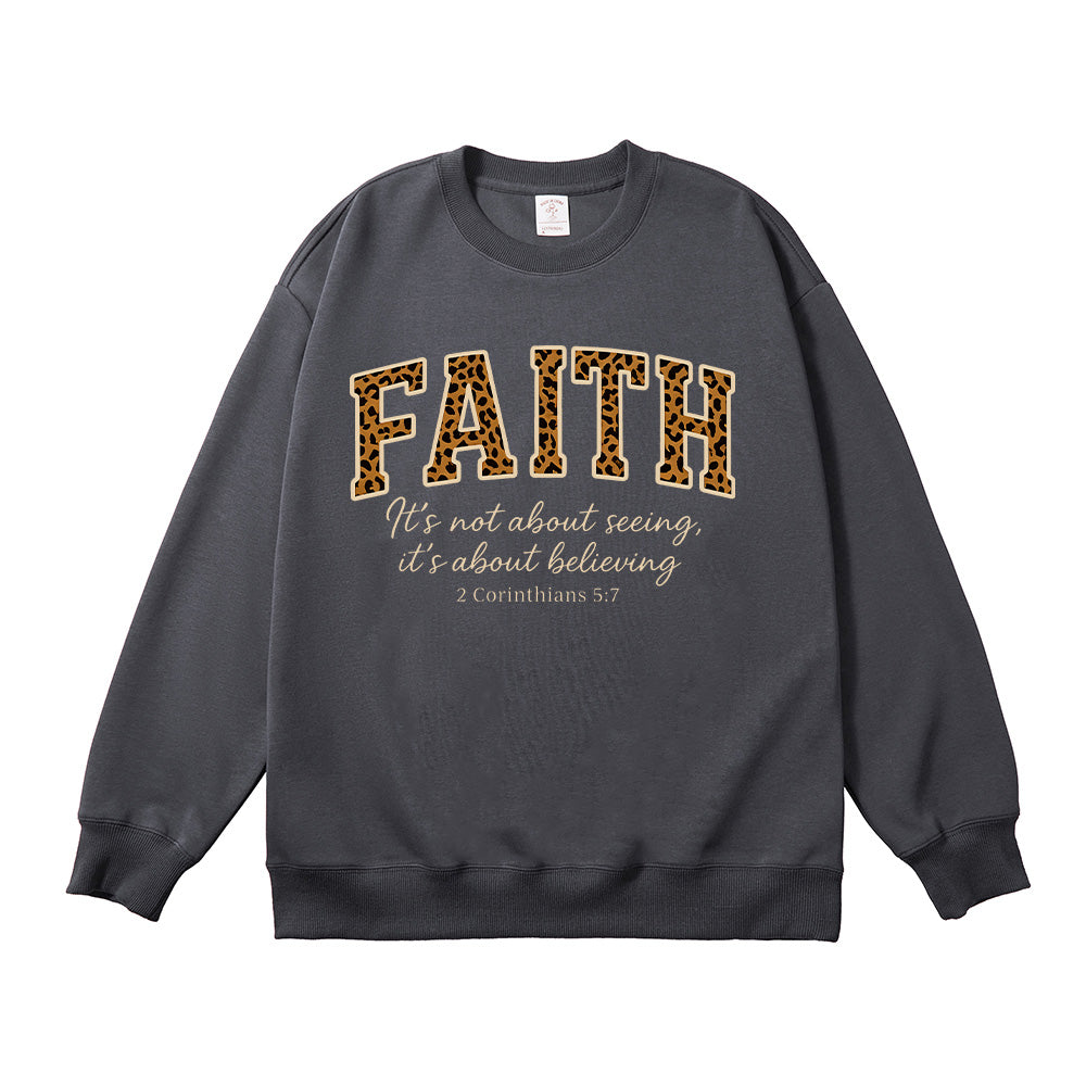 Faith Bible Verse Unisex Cotton Sweatshirt