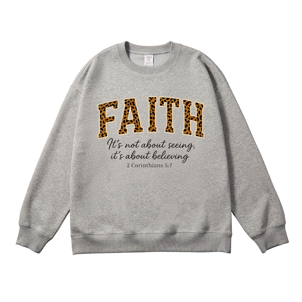 Faith Bible Verse Unisex Cotton Sweatshirt