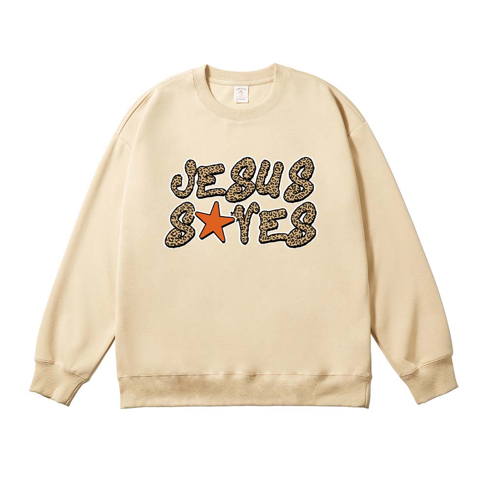 Jesus Saves Christian Unisex Cotton Sweatshirt