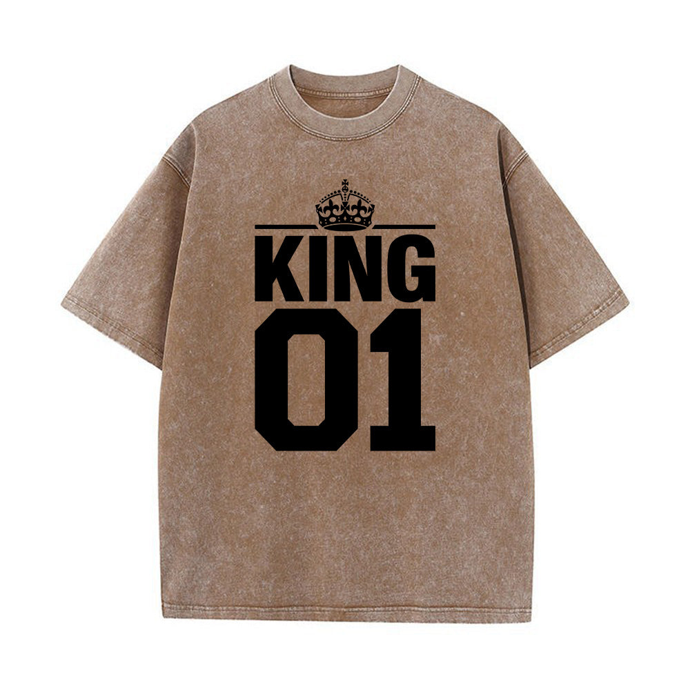 King 01 Christian Unisex Washed T-Shirt
