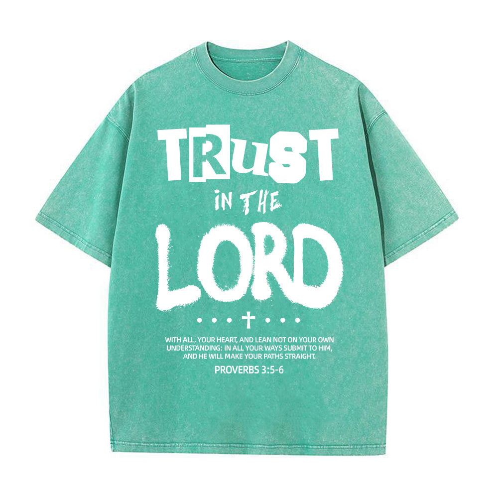 Trust in the Lord Unisex Washed T-Shirt