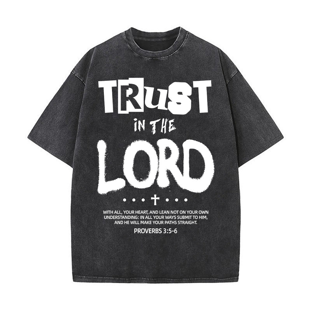 Trust in the Lord Unisex Washed T-Shirt