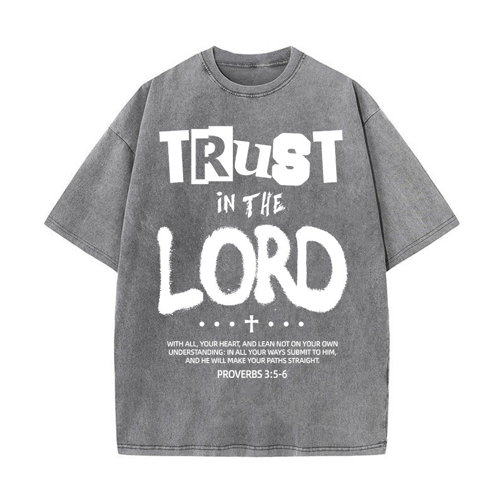 Trust in the Lord Unisex Washed T-Shirt